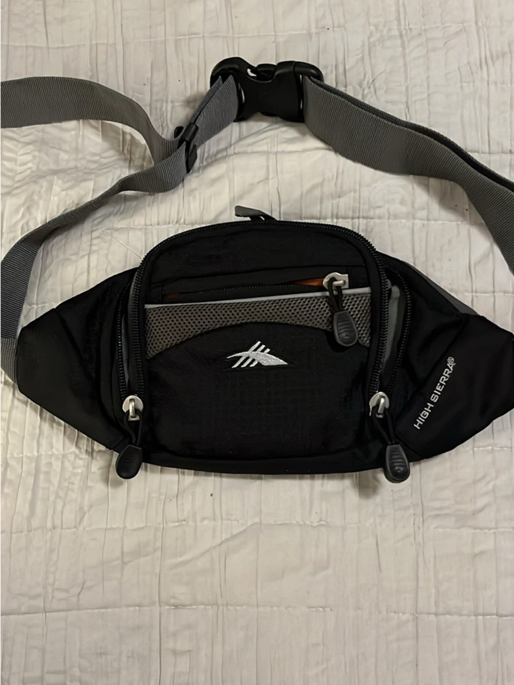 High Sierra Black and Gray Waist Pack Belt Bag